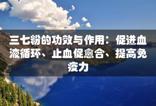 三七粉的功效与作用：促进血液循环、止血促愈合、提高免疫力