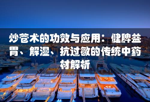 炒苍术的功效与应用：健脾益胃、解湿、抗过敏的传统中药材解析