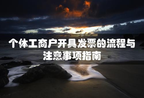 个体工商户开具发票的流程与注意事项指南