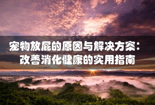 宠物放屁的原因与解决方案：改善消化健康的实用指南