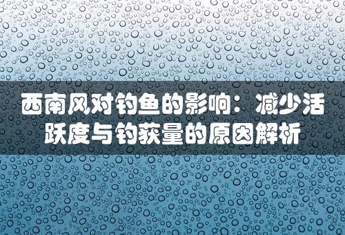 西南风对钓鱼的影响：减少活跃度与钓获量的原因解析