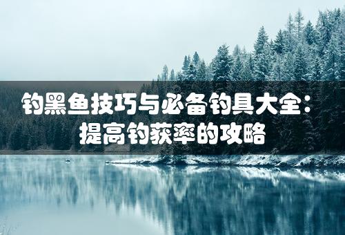 钓黑鱼技巧与必备钓具大全：提高钓获率的攻略