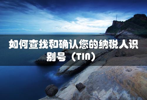 如何查找和确认您的纳税人识别号（TIN）