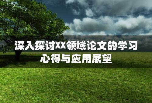 深入探讨XX领域论文的学习心得与应用展望