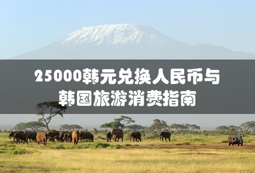 25000韩元兑换人民币与韩国旅游消费指南