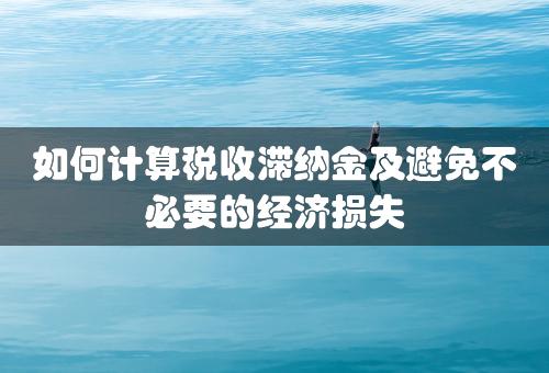 如何计算税收滞纳金及避免不必要的经济损失