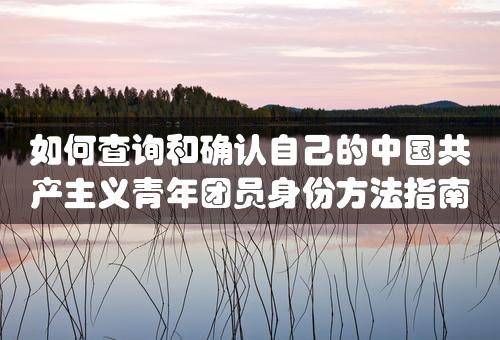 如何查询和确认自己的中国共产主义青年团员身份方法指南