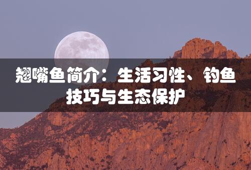 翘嘴鱼简介：生活习性、钓鱼技巧与生态保护