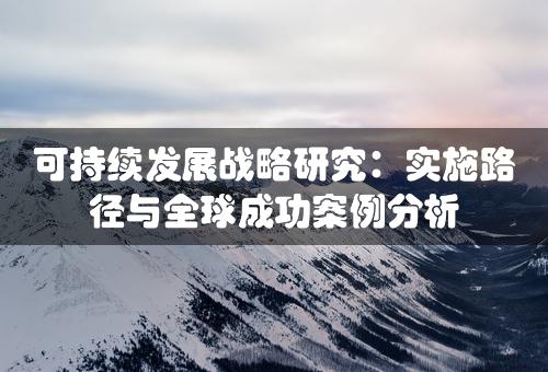 可持续发展战略研究：实施路径与全球成功案例分析