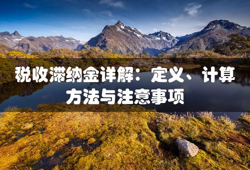 税收滞纳金详解：定义、计算方法与注意事项