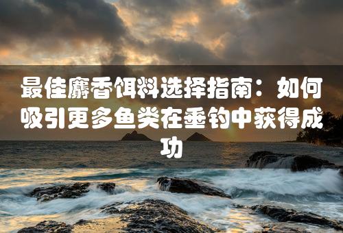 最佳麝香饵料选择指南：如何吸引更多鱼类在垂钓中获得成功