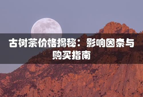 古树茶价格揭秘：影响因素与购买指南