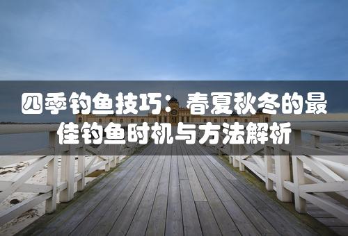 四季钓鱼技巧：春夏秋冬的最佳钓鱼时机与方法解析