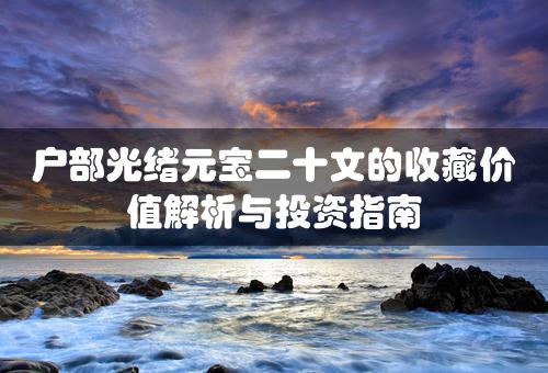 户部光绪元宝二十文的收藏价值解析与投资指南