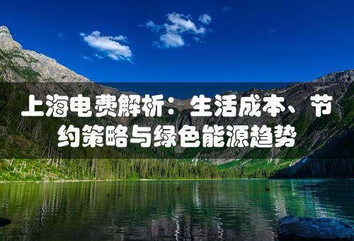 上海电费解析：生活成本、节约策略与绿色能源趋势