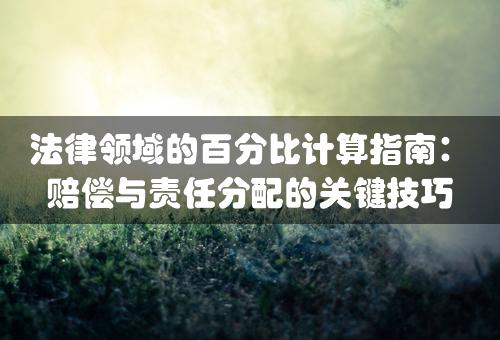 法律领域的百分比计算指南：赔偿与责任分配的关键技巧