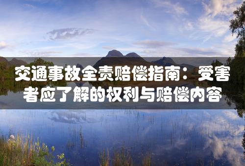 交通事故全责赔偿指南：受害者应了解的权利与赔偿内容