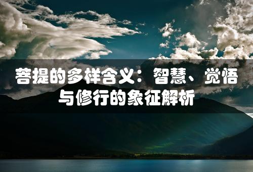 菩提的多样含义：智慧、觉悟与修行的象征解析