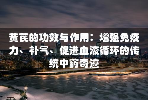 黄芪的功效与作用：增强免疫力、补气、促进血液循环的传统中药奇迹