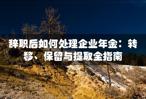 辞职后如何处理企业年金：转移、保留与提取全指南