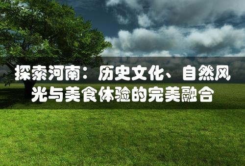 探索河南：历史文化、自然风光与美食体验的完美融合