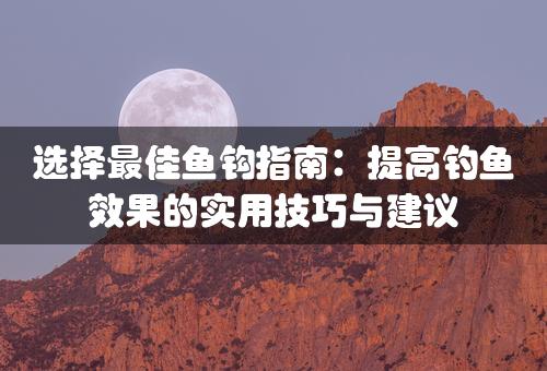 选择最佳鱼钩指南：提高钓鱼效果的实用技巧与建议