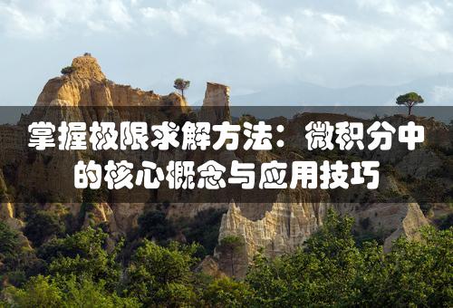 掌握极限求解方法：微积分中的核心概念与应用技巧