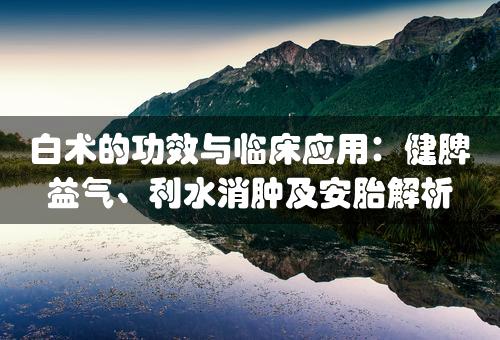 白术的功效与临床应用：健脾益气、利水消肿及安胎解析