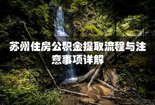 苏州住房公积金提取流程与注意事项详解