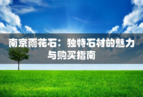 南京雨花石：独特石材的魅力与购买指南