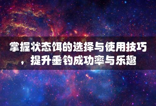 掌握状态饵的选择与使用技巧，提升垂钓成功率与乐趣