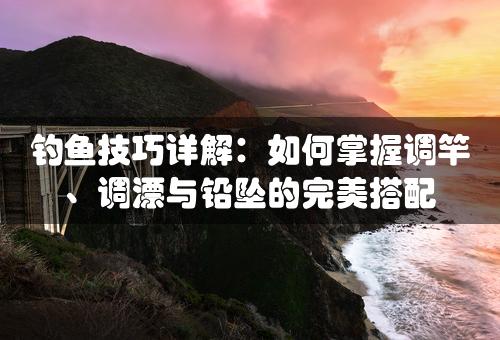 钓鱼技巧详解：如何掌握调竿、调漂与铅坠的完美搭配