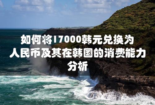 如何将17000韩元兑换为人民币及其在韩国的消费能力分析