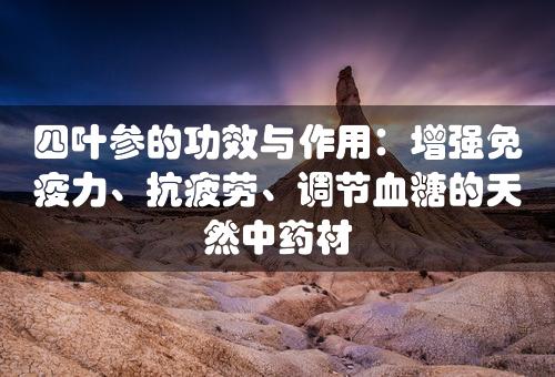 四叶参的功效与作用：增强免疫力、抗疲劳、调节血糖的天然中药材