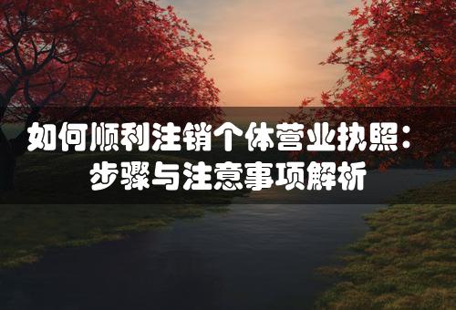 如何顺利注销个体营业执照：步骤与注意事项解析