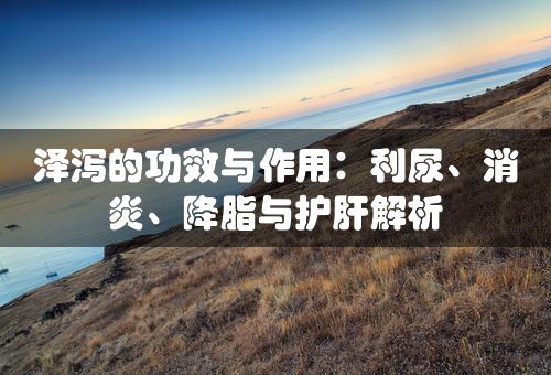 泽泻的功效与作用：利尿、消炎、降脂与护肝解析