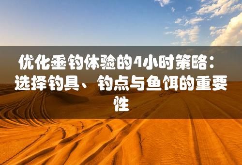 优化垂钓体验的4小时策略：选择钓具、钓点与鱼饵的重要性