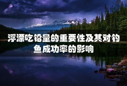 浮漂吃铅量的重要性及其对钓鱼成功率的影响