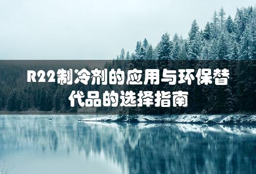 R22制冷剂的应用与环保替代品的选择指南