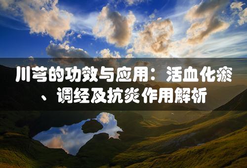 川芎的功效与应用：活血化瘀、调经及抗炎作用解析