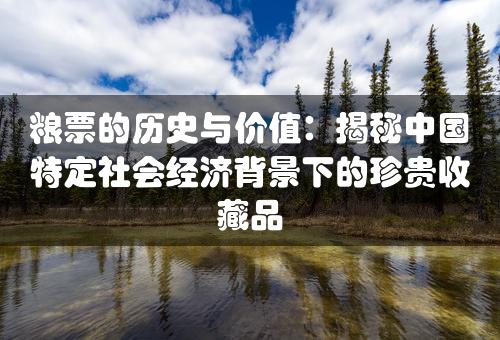 粮票的历史与价值：揭秘中国特定社会经济背景下的珍贵收藏品