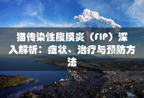 猫传染性腹膜炎（FIP）深入解析：症状、治疗与预防方法