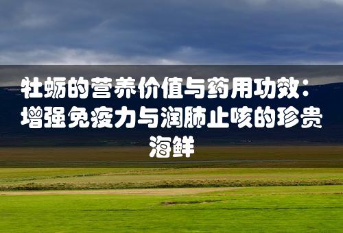 牡蛎的营养价值与药用功效：增强免疫力与润肺止咳的珍贵海鲜