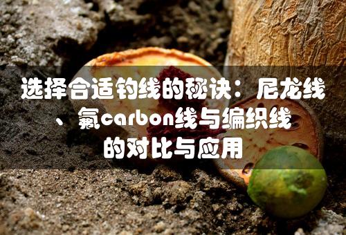 选择合适钓线的秘诀：尼龙线、氟carbon线与编织线的对比与应用