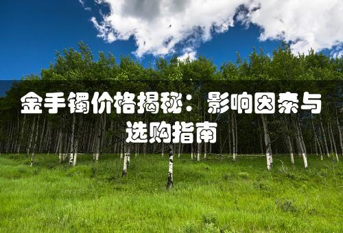 金手镯价格揭秘：影响因素与选购指南