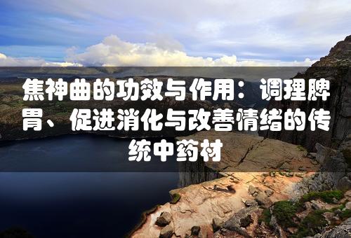 焦神曲的功效与作用：调理脾胃、促进消化与改善情绪的传统中药材