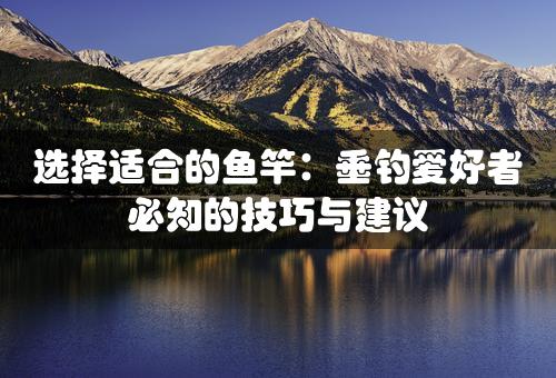 选择适合的鱼竿：垂钓爱好者必知的技巧与建议