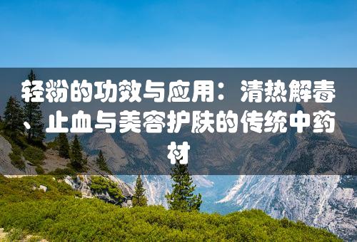 轻粉的功效与应用：清热解毒、止血与美容护肤的传统中药材