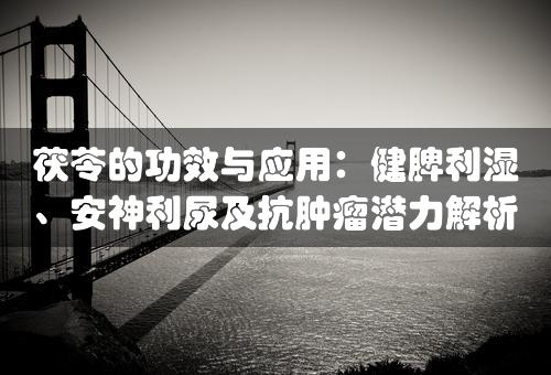 茯苓的功效与应用：健脾利湿、安神利尿及抗肿瘤潜力解析