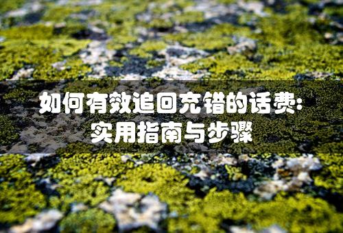 如何有效追回充错的话费: 实用指南与步骤